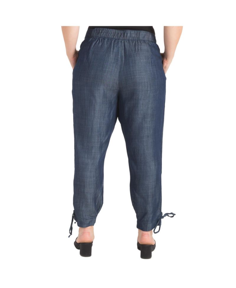 Plus Size High Waist Ankle Trousers