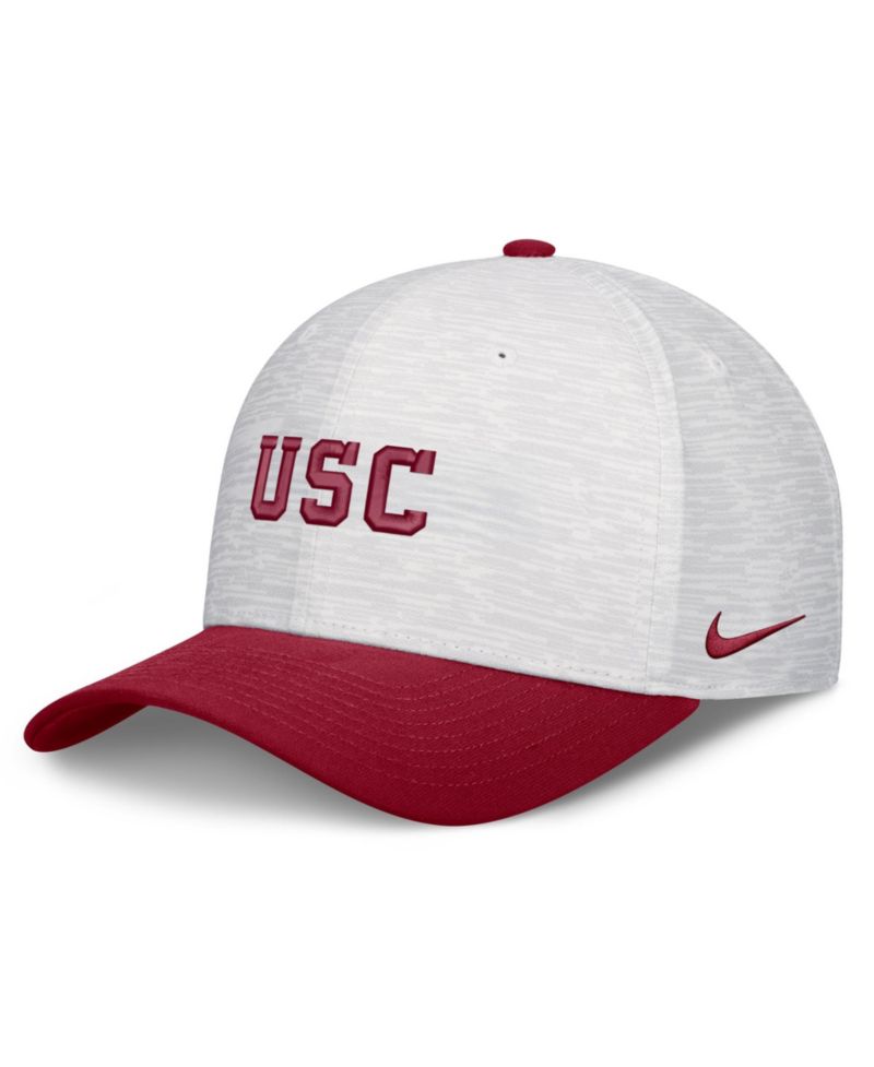 Men's and Women's White/Cardinal USC Trojans Primetime Rise Adjustable Hat