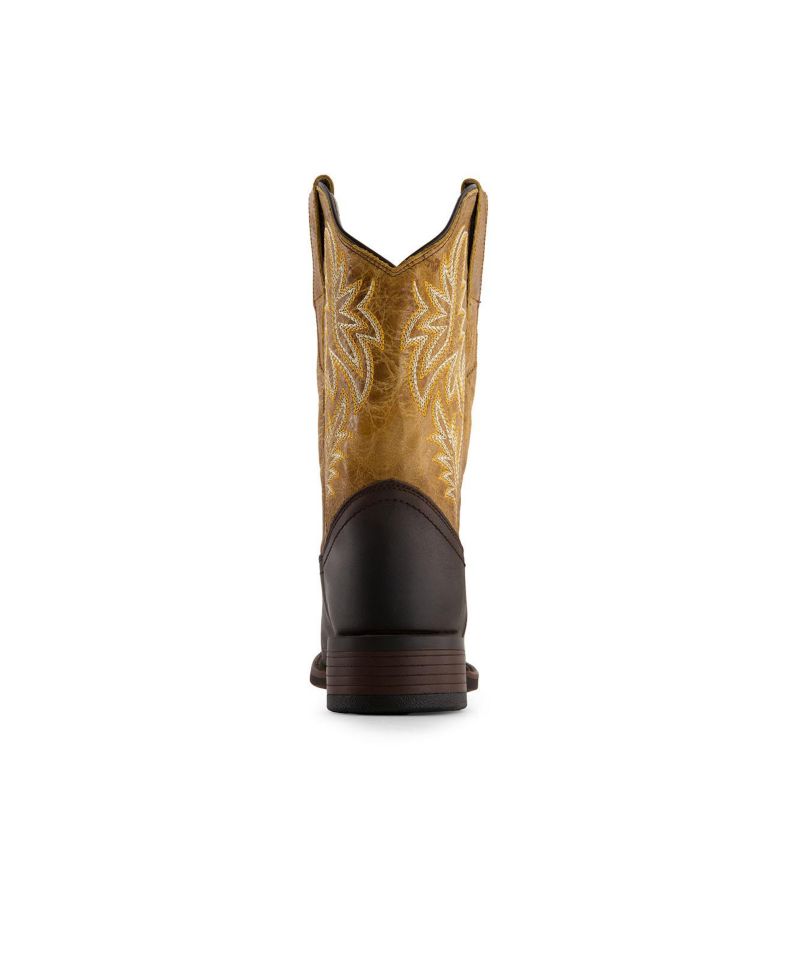 Men's Leather Cowboy Boots Bicolor