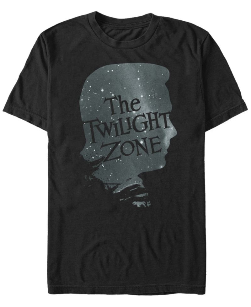Twilight Zone CBS Men's Galactic Icon Face Profile Short Sleeve T-Shirt