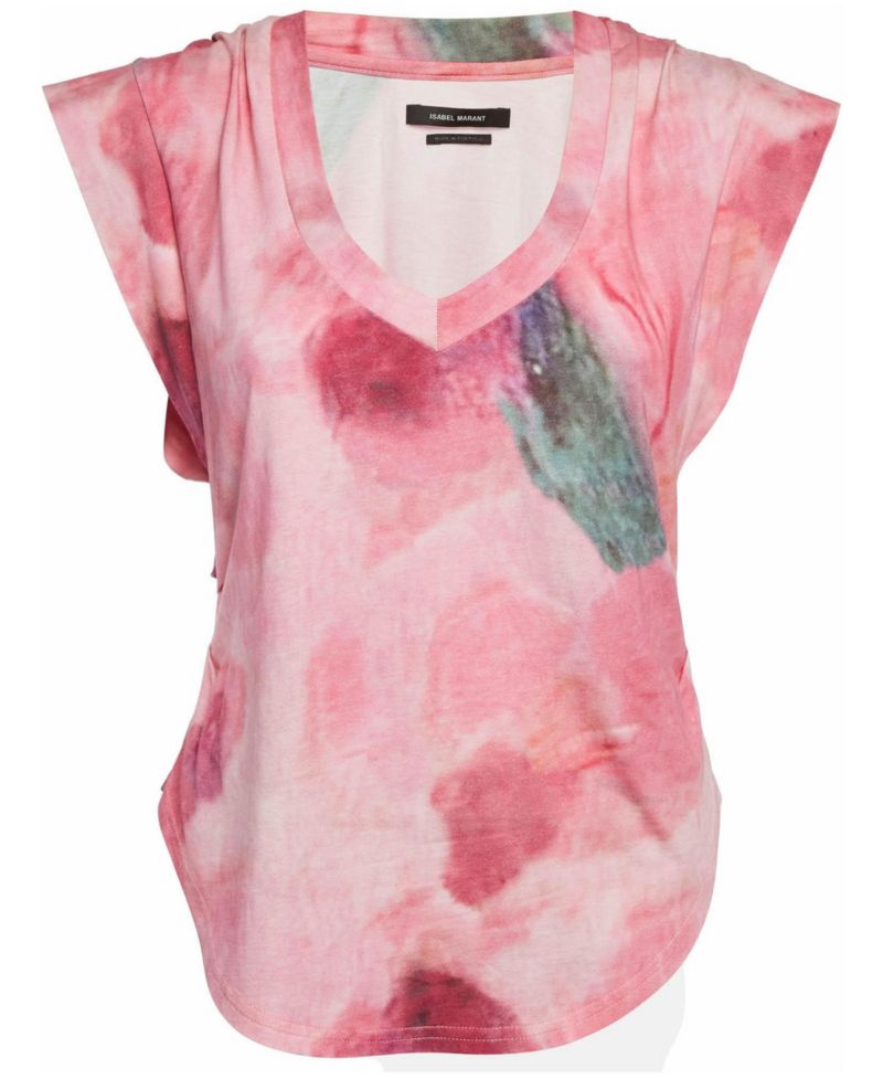 Women's Floral Print Jersey V-Neck T-Shirt