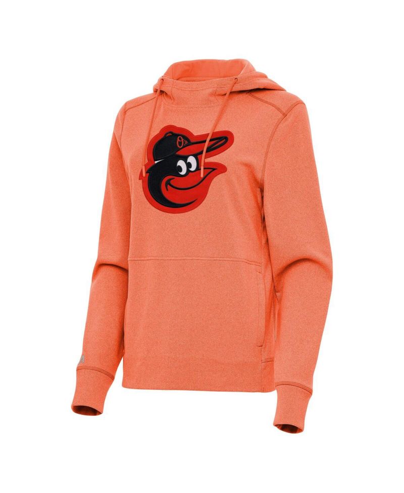 Women's Heather Orange Baltimore Orioles Justice Pullover Hoodie