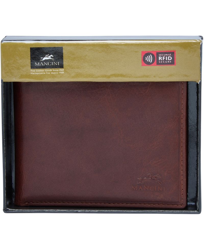 Men's Boulder Collection RFID Secure Wallet with Removable Passcase and Coin Pocket