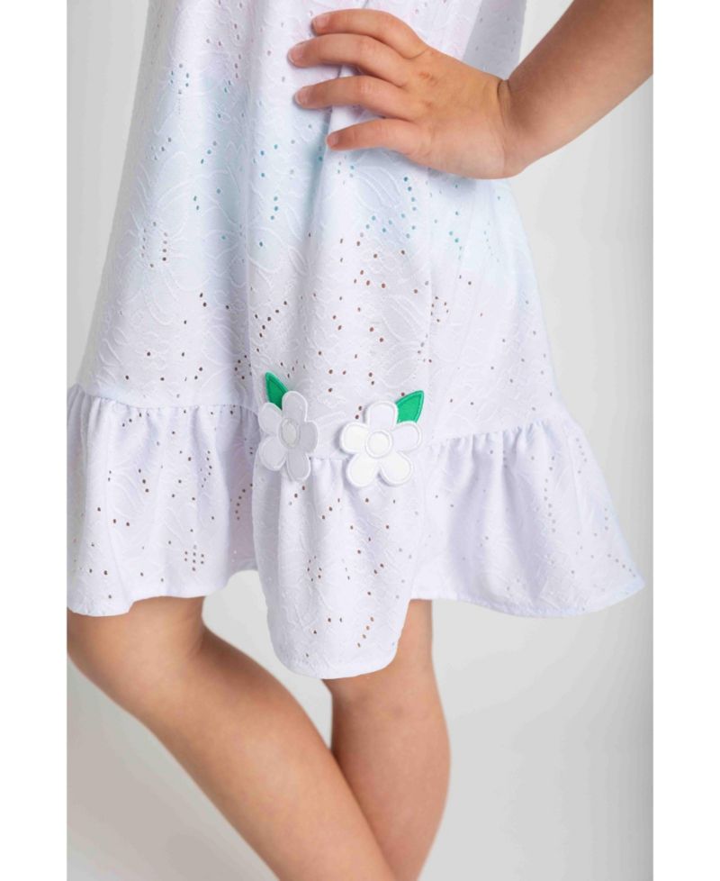 Little Girls Knit Eyelet Coverup