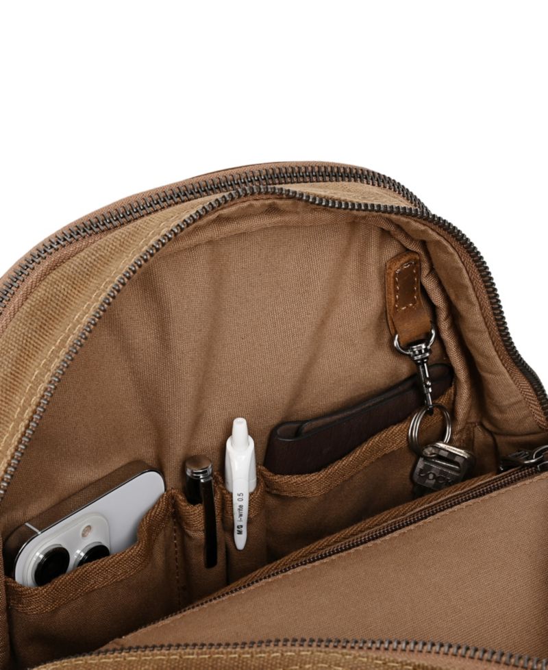 Mountain Leaf Utility Bee-Wax Canvas Backpack