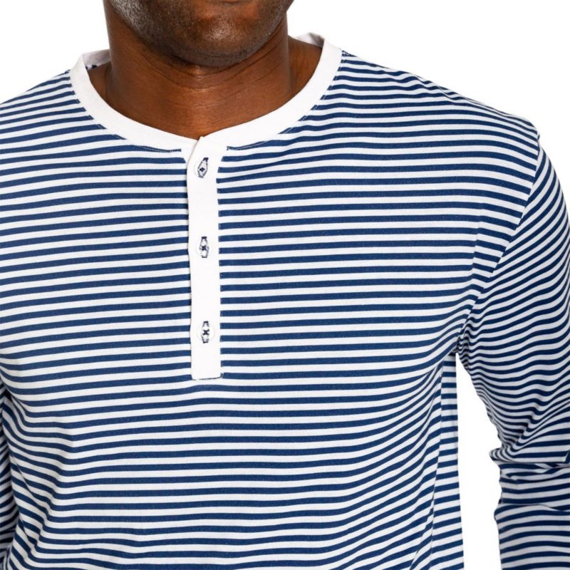 Men’s Organic Cotton Jersey Long Sleeve Pajama Henley Top