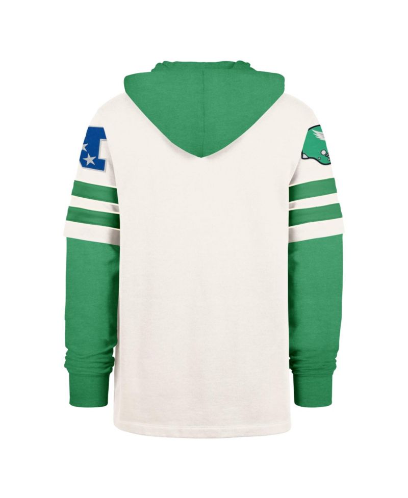 Men's Cream Philadelphia Eagles Split Zone Cornerback Duo Lacer Hoodie