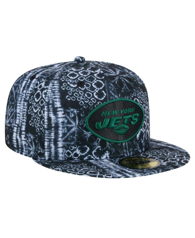 Men's Black New York Jets Shibori 59Fifty Fitted Hat