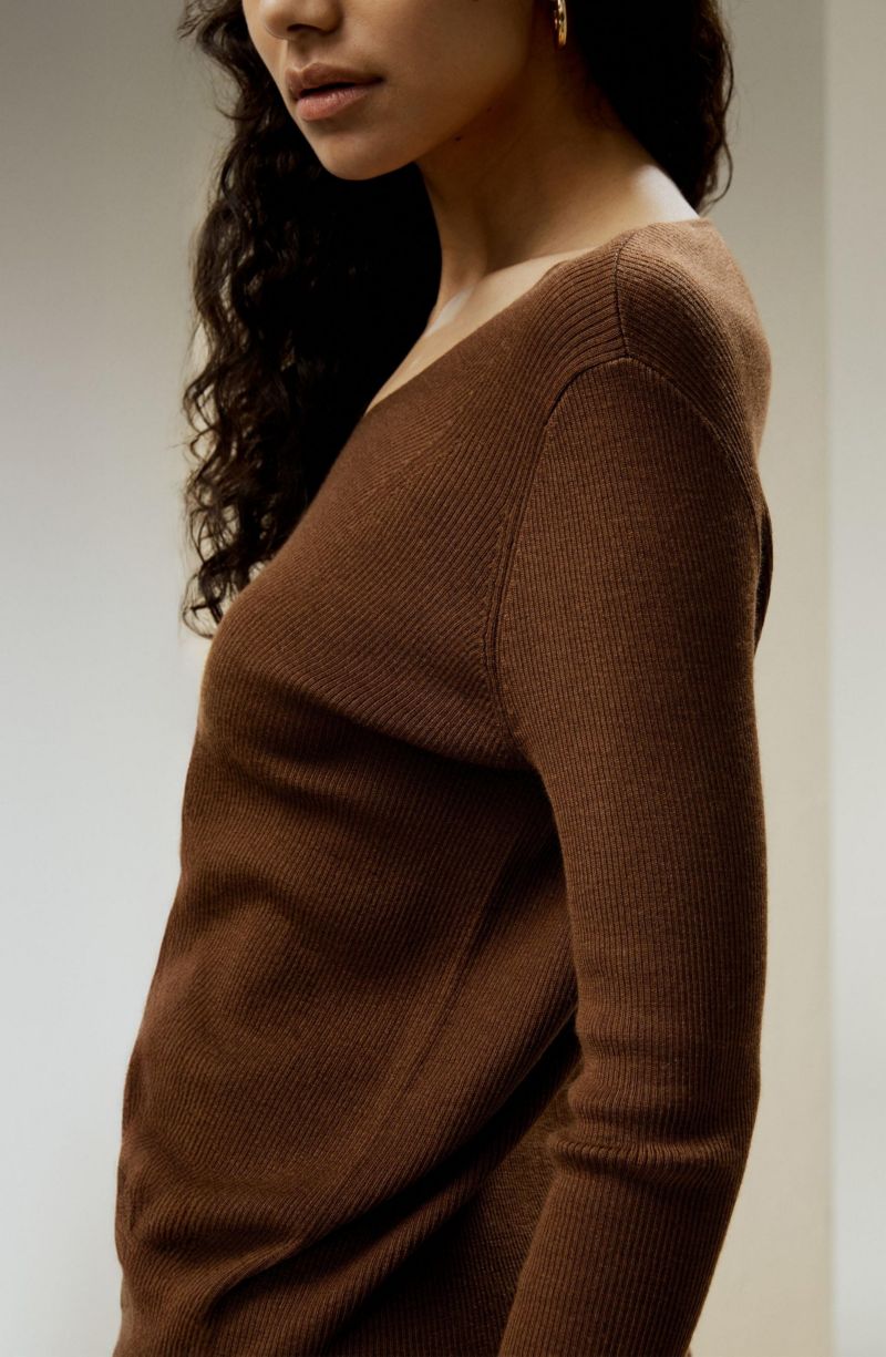 Women's V-neck Ultra-fine Merino Wool Sweater