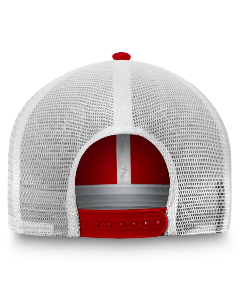 Men's Red/White Florida Panthers Core Primary Logo Trucker Adjustable Hat