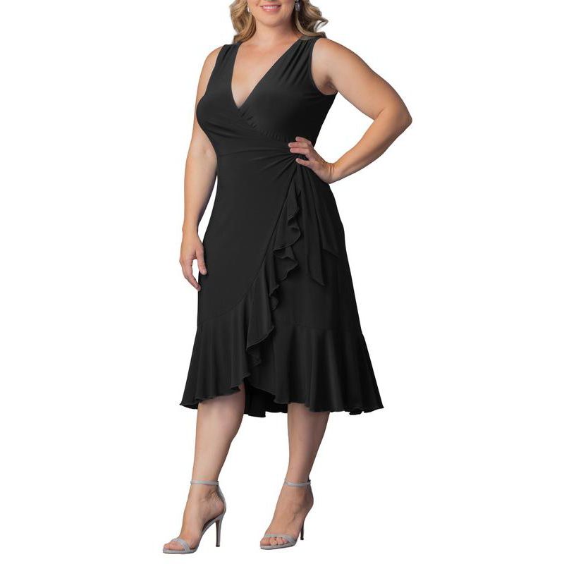 Plus Size Laguna Sleeveless Wrap Women's Dress