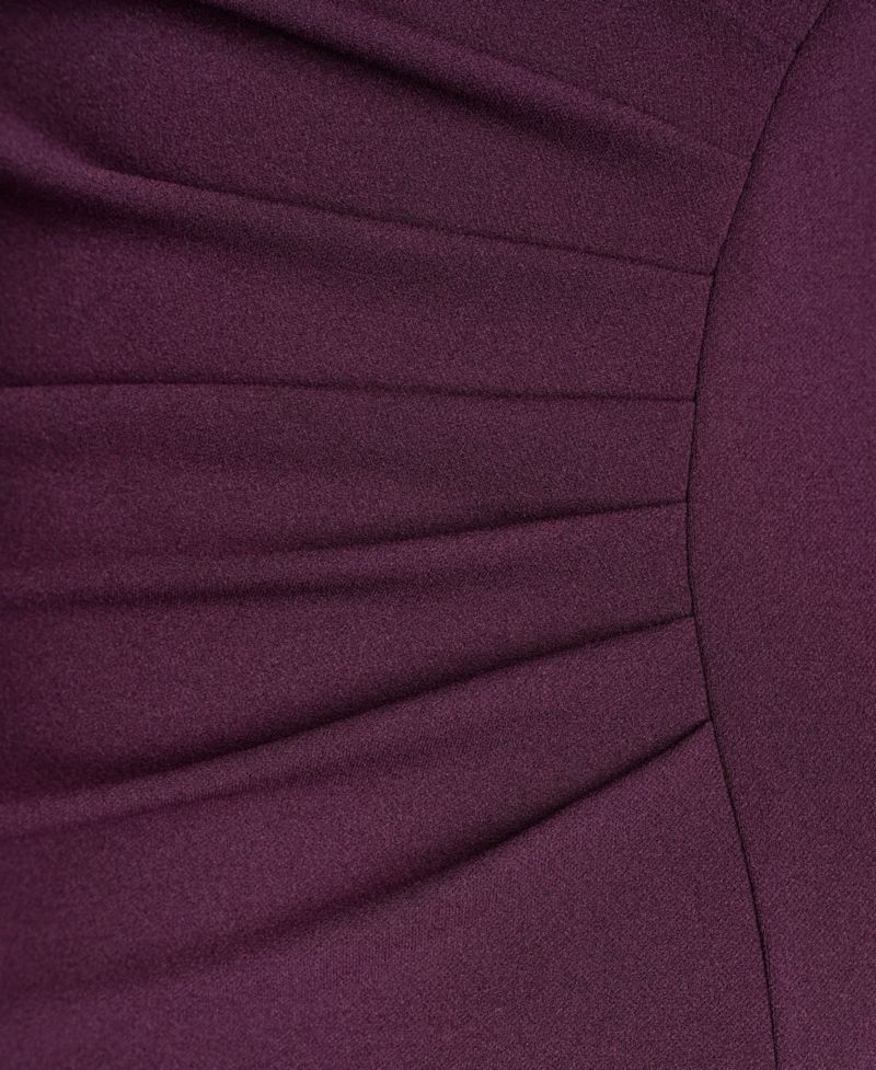 Women's Boat Neck Ruched Bodice Dress