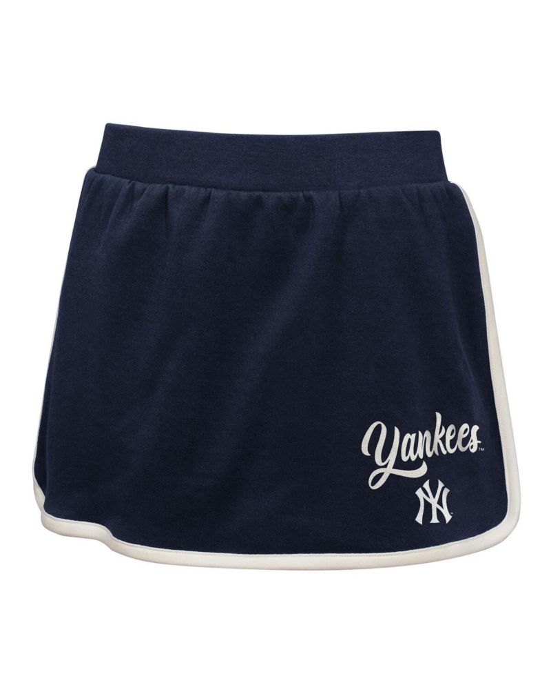 Big Girls 2-Piece Navy New York Yankees Base Trainer Johnny Polo and Skort Set