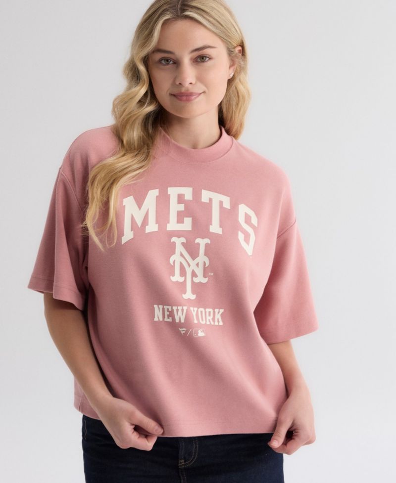 Women's New York Mets Iconic Boxy Double-Face Rib T-Shirt