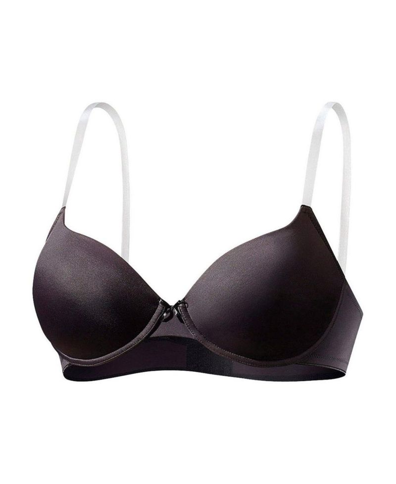 Women's Underwire Clear Strap Lightly Padded T-Shirt Bra