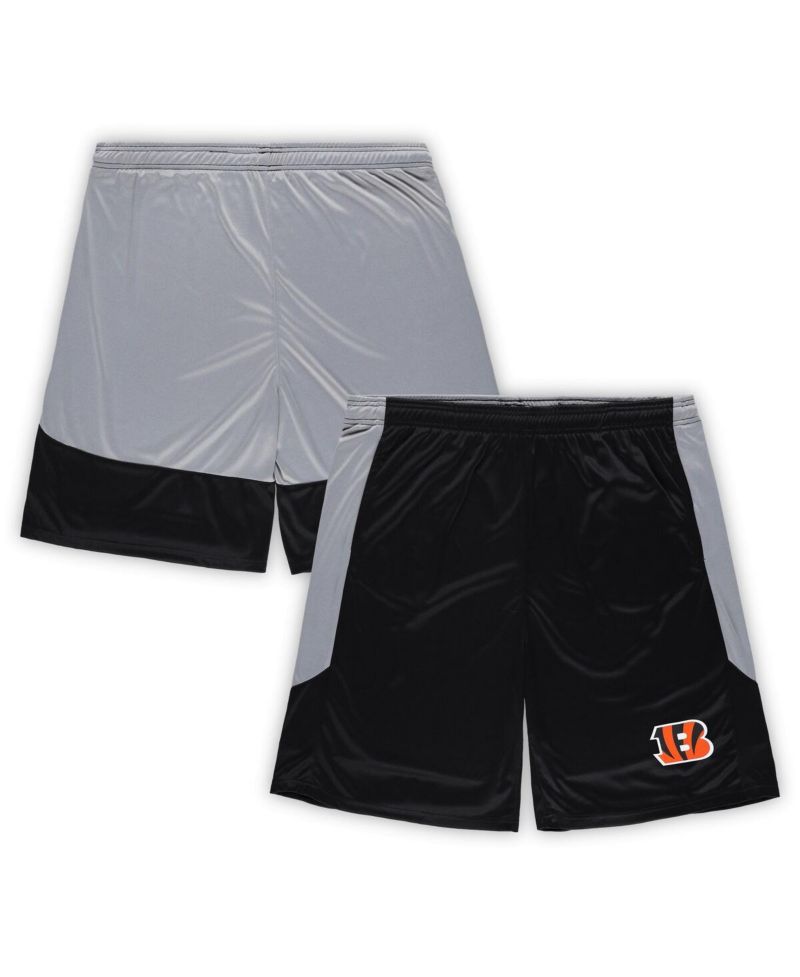 Men's Black Cincinnati Bengals Big & Tall Team Logo Shorts