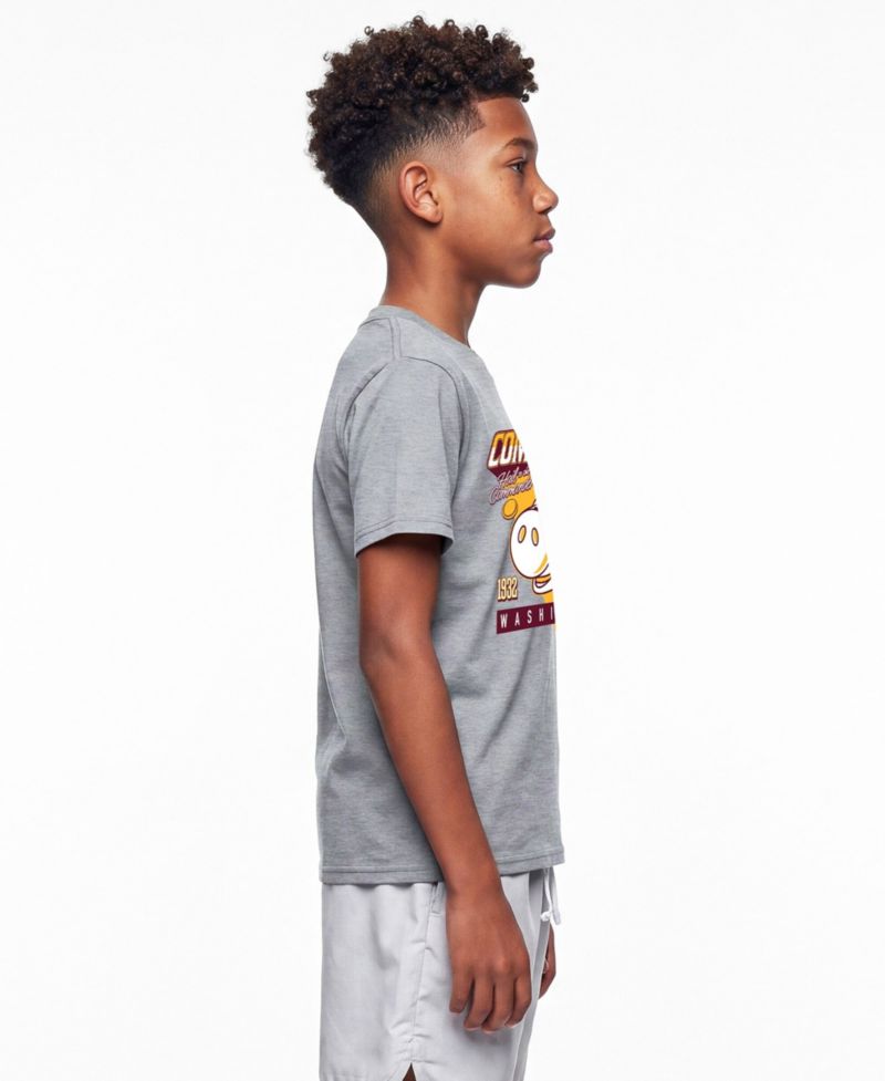 Big Boys and Girls Heather Gray Washington Commanders Disney X Champion T-Shirt