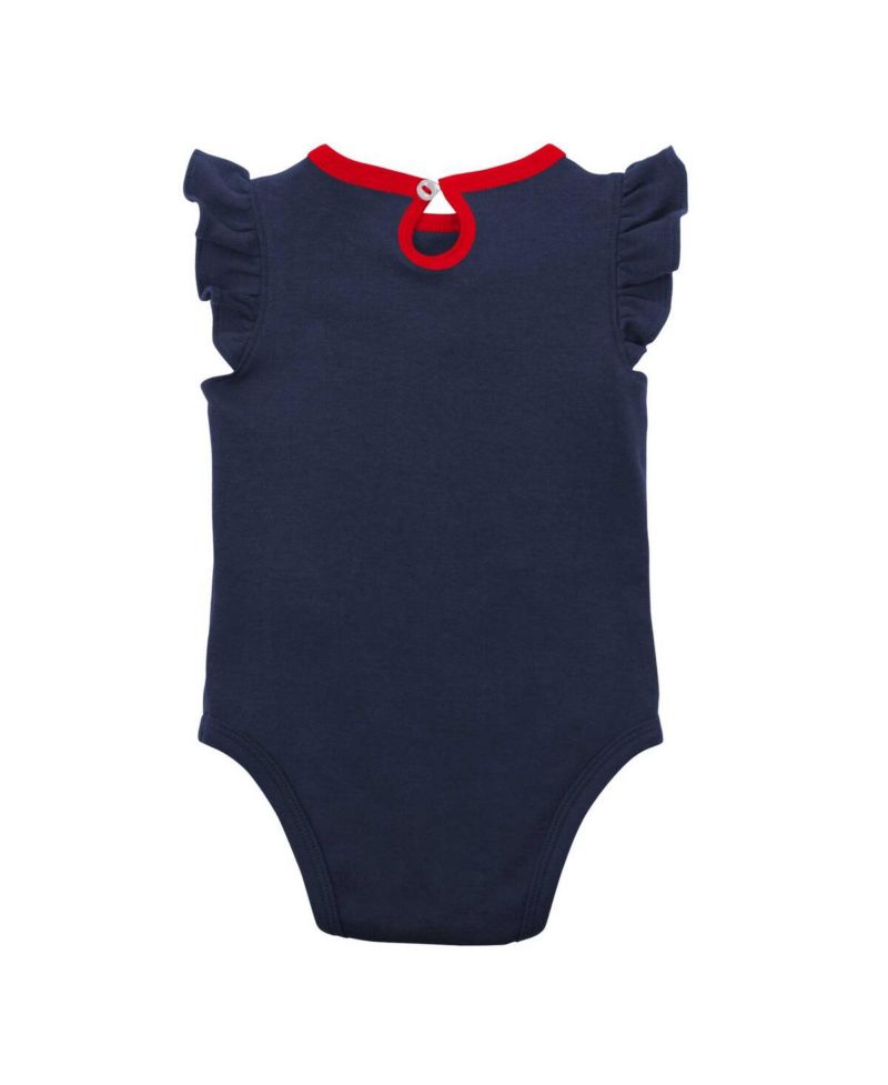 Newborn and Infant Boys and Girls Navy, Heather Gray Boston Red Sox Little Fan Two-Pack Bodysuit Set