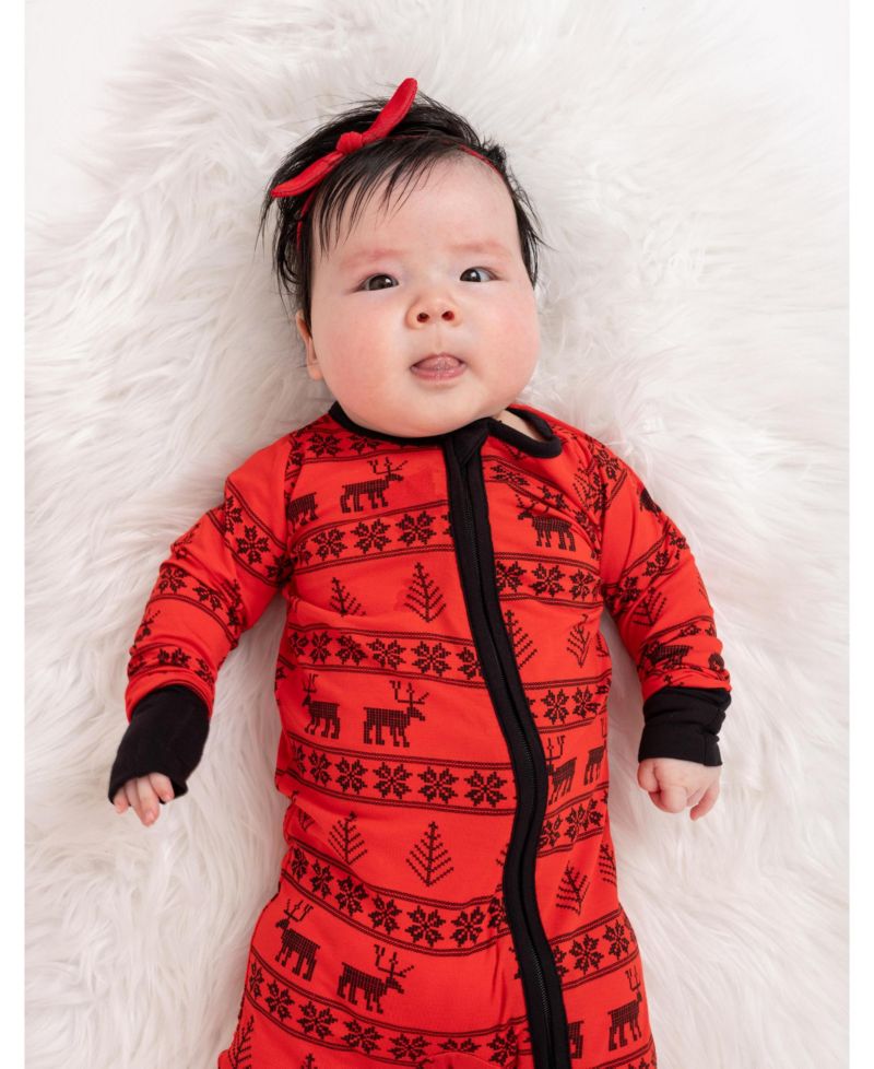 Baby One Piece Viscose from Bamboo Holiday Pajamas