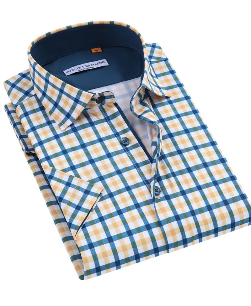 Men's Slim-Fit Geo-Print Performance Shirt