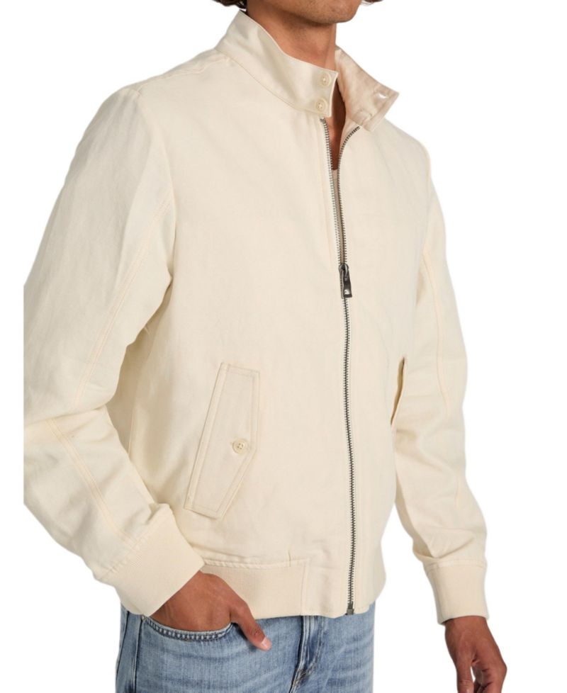 Men's Nolan Linen Harrington Jacket