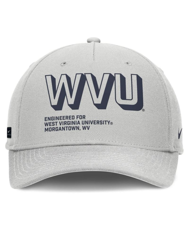 Men's Gray West Virginia Mountaineers 2025 Sideline Dust Pinched Rise Adjustable Hat