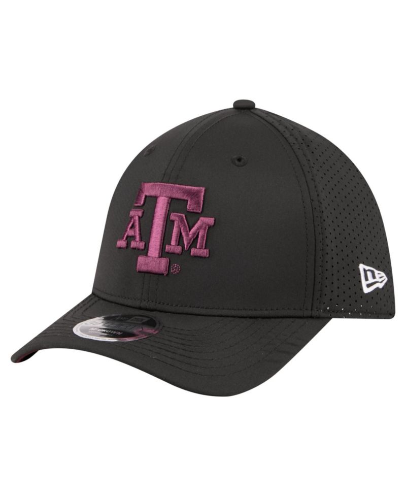 Men's Black Texas A&M Aggies 39THIRTY M-Crown Stretch Hat