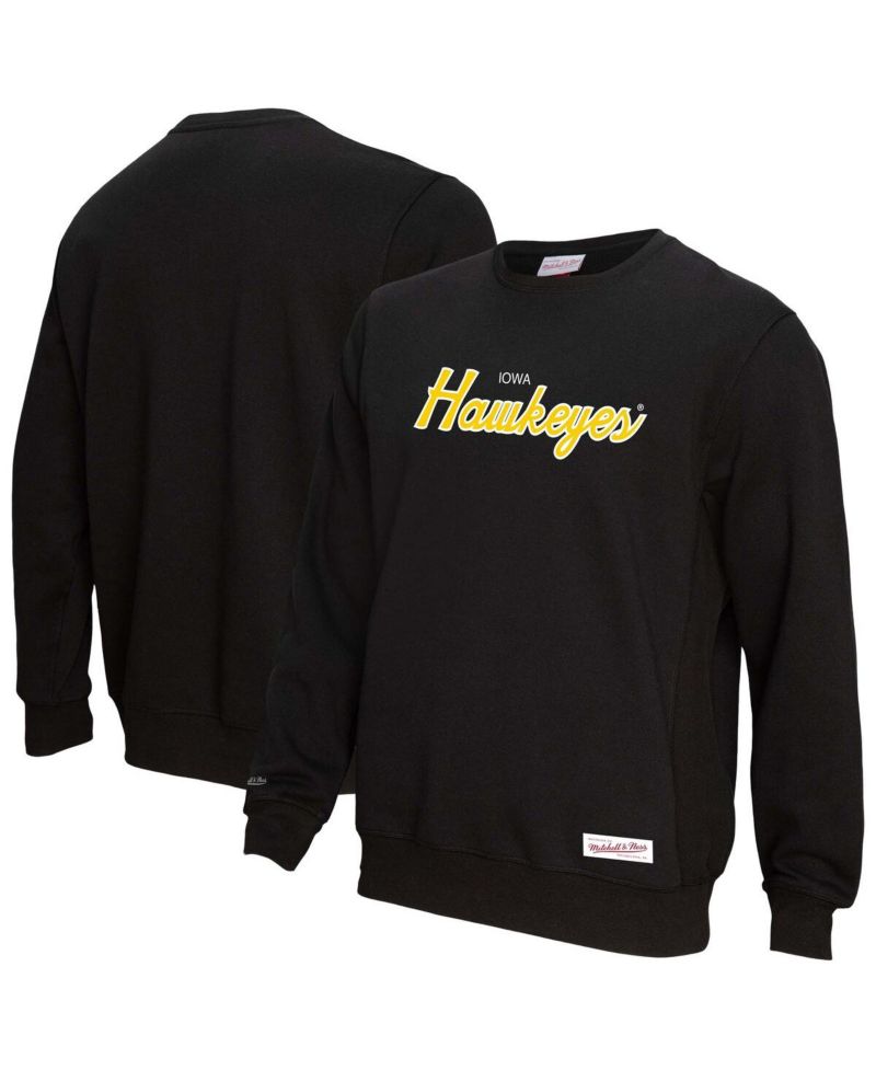 Men's Black Iowa Hawkeyes Elite Script Pullover Sweatshirt