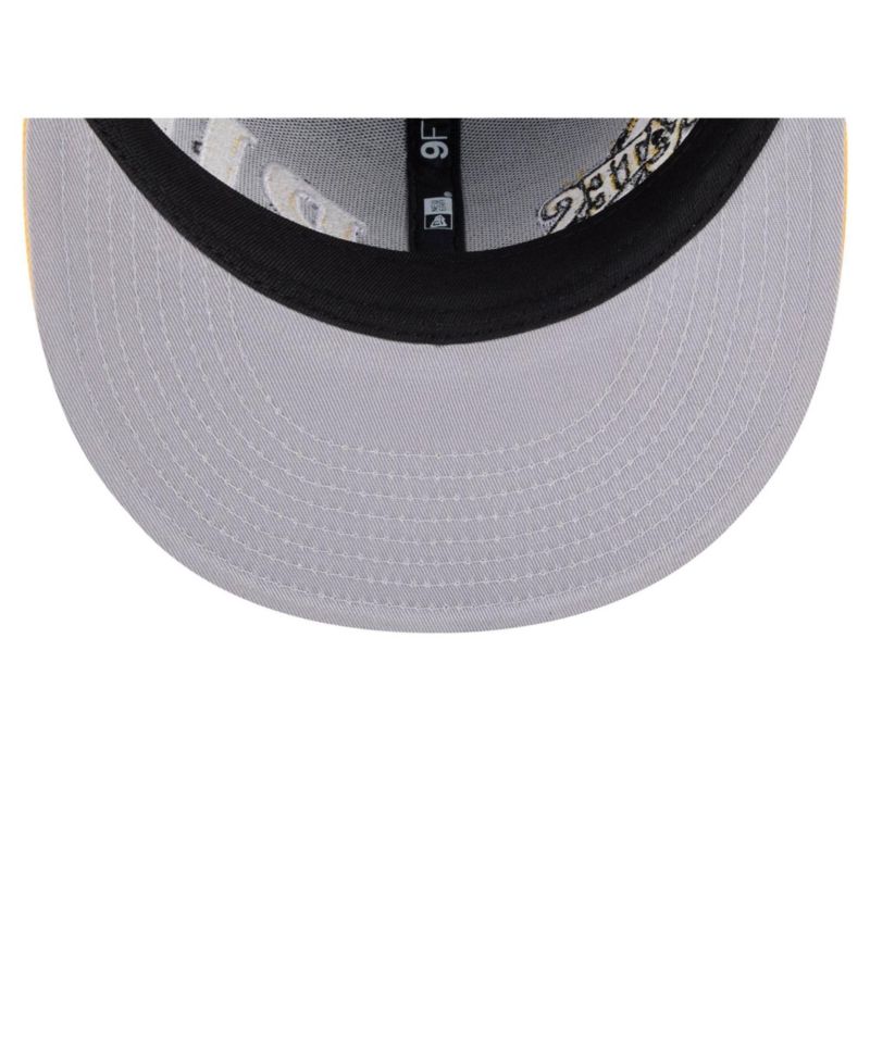 Men's Black/Gold Pittsburgh Pirates Stretched Two-Tone 9FIFTY Adjustable Hat