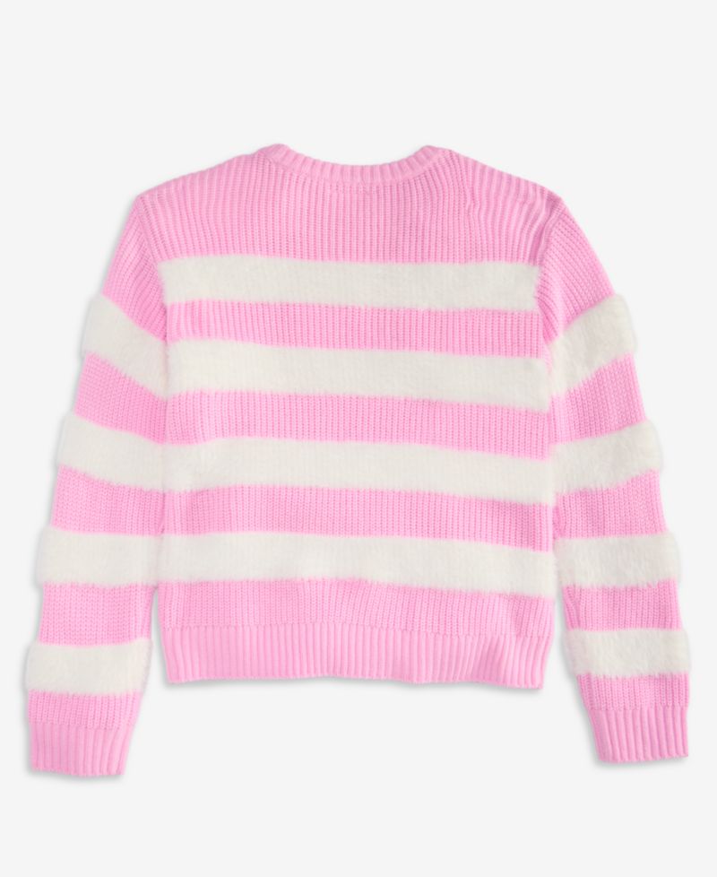 Girls' XS-XL Crewneck Stripe Sweater