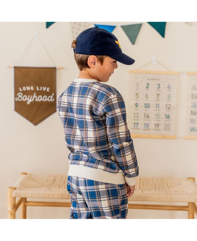 Toddler Boys Plaid Sweatshirt