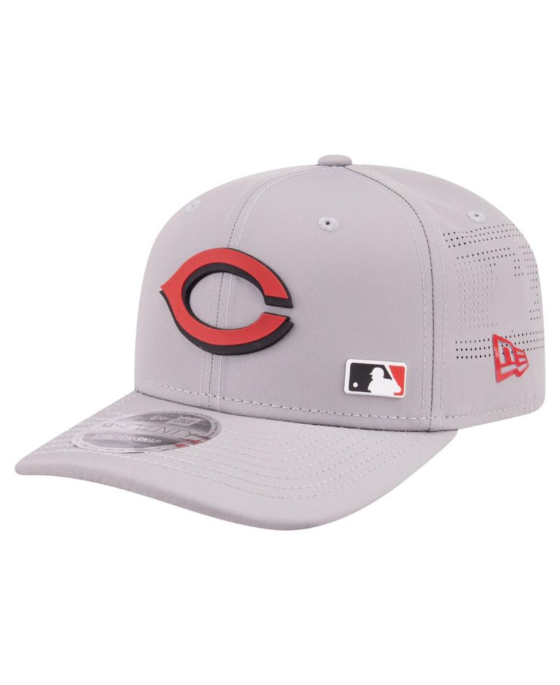 Men's Gray Cincinnati Reds Laser Perforated 9SEVENTY Adjustable Hat