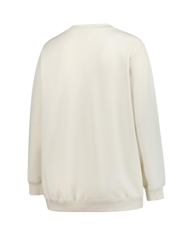 Women's Cream Chicago Bears Plus Size Shooting Star Pullover Sweatshirt