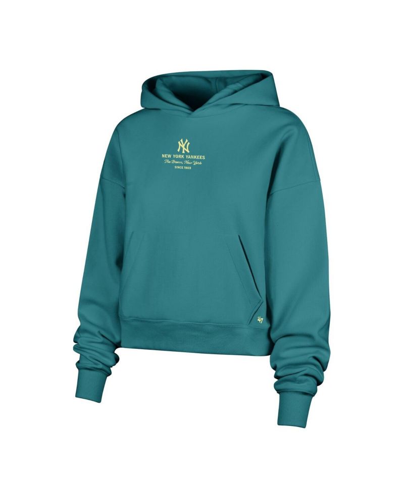 Women's Teal New York Yankees Contemporary Basics Anderson Foundation Hoodie