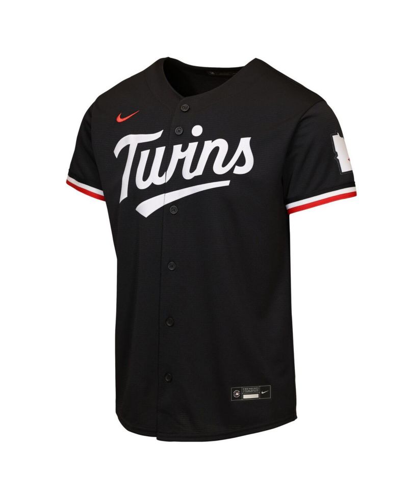 Big Boys and Girls Black Minnesota Twins Alternate 2 Stadium Jersey