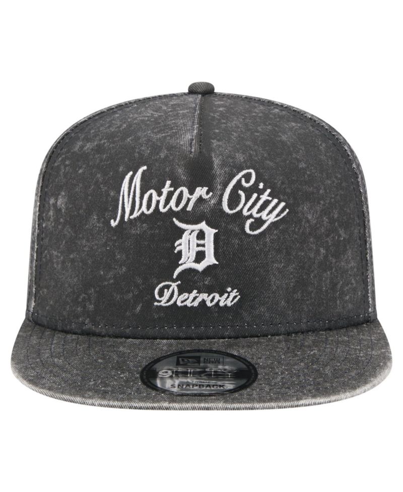 Men's Black Detroit Tigers City Slogan A-Frame 9FIFTY Snapback Hat