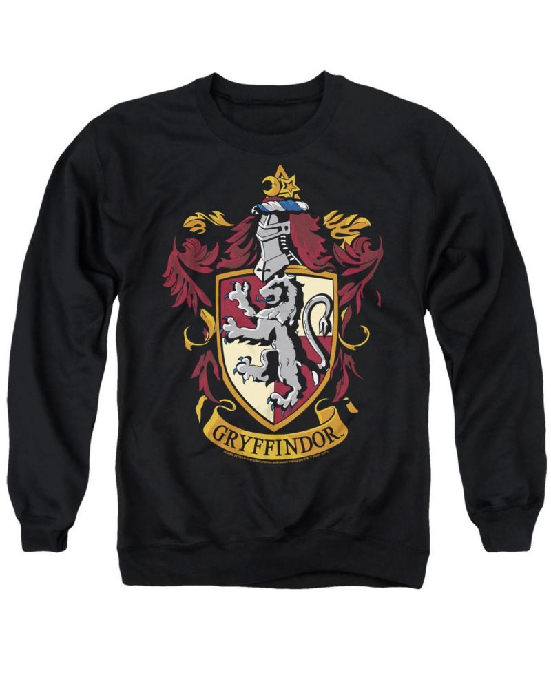 Men's Gryffindor Crest Graphic Crewneck Pullover Sweatshirt