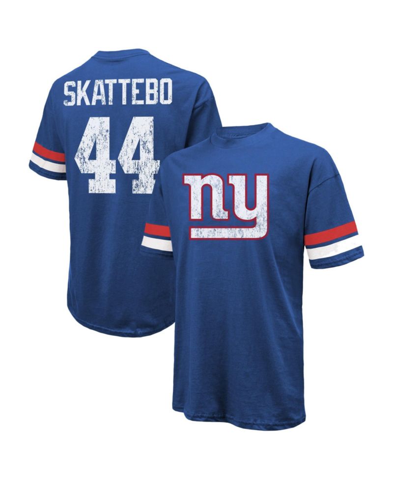 Men's Cam Skattebo New York Giants Oversized Screen-Print Graphic T-Shirt