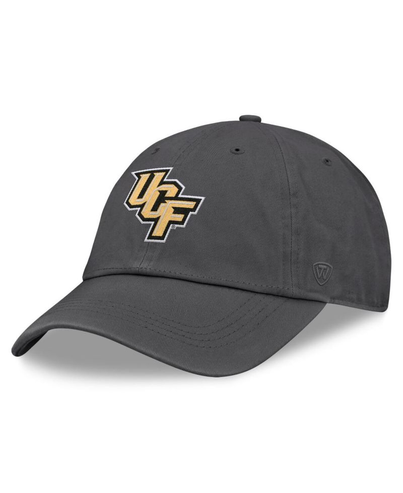 Men's Heather Charcoal UCF Knights Team Logo Washed Adjustable Hat