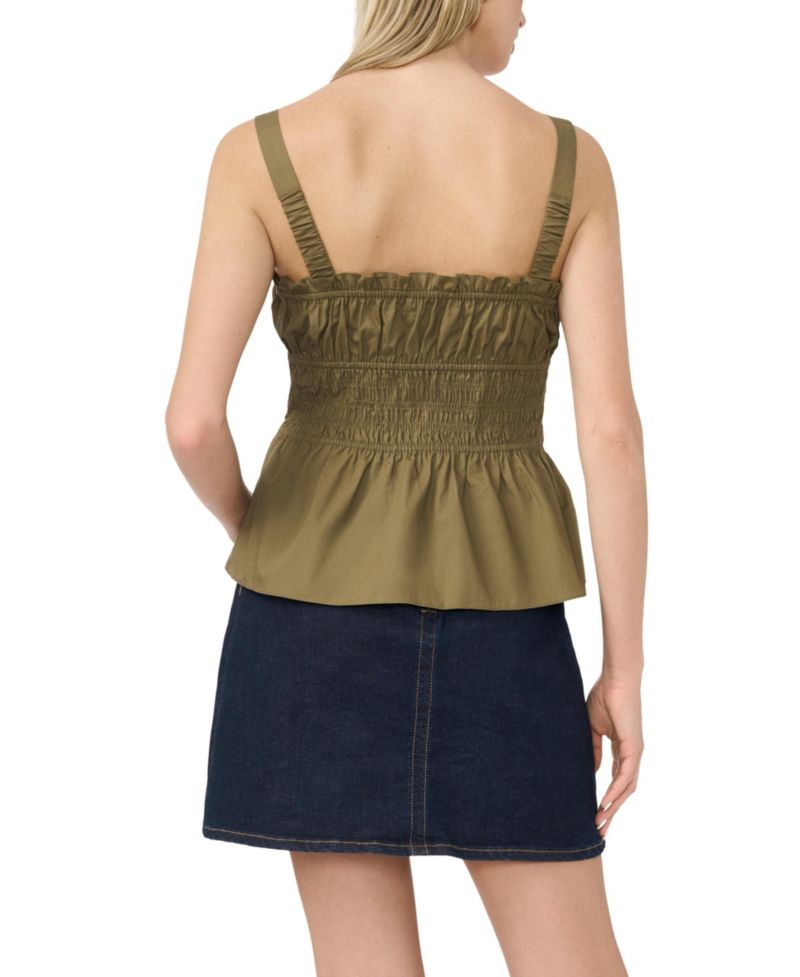 Women's Shirred Strappy Tank Top