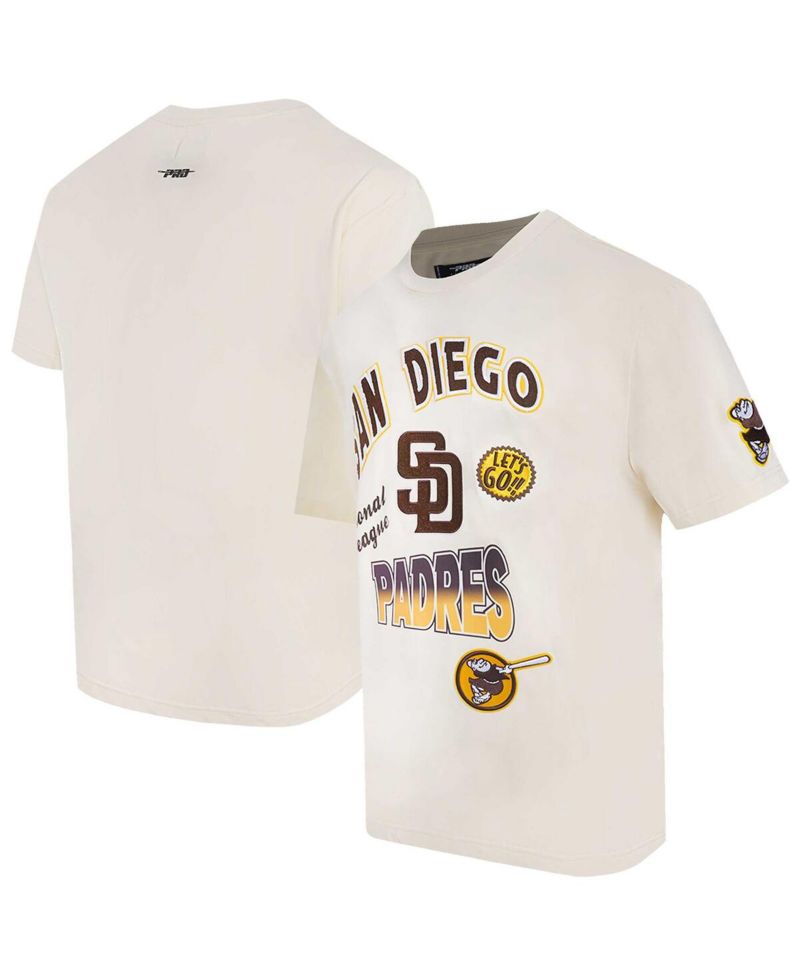 Men's Cream San Diego Padres Turn It Up Dropped Shoulder T-Shirt