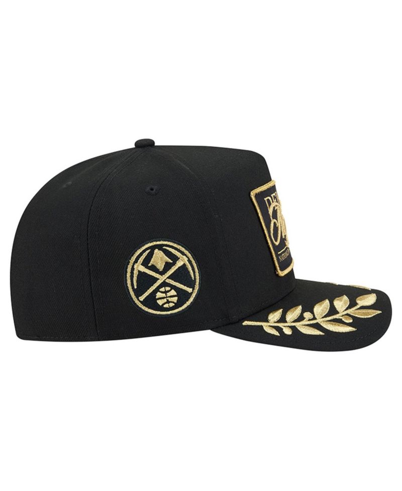 Men's Black Denver Nuggets Golden 9FIFTY Snapback Hat
