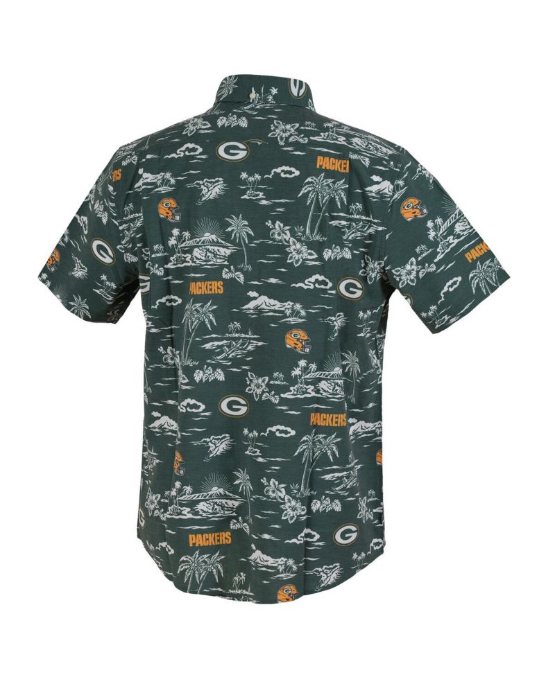 Men's Green Green Bay Packers Kekai Performance Button-Down Shirt