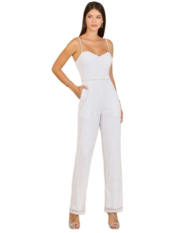 Women's Beaded Bridal Jumpsuit