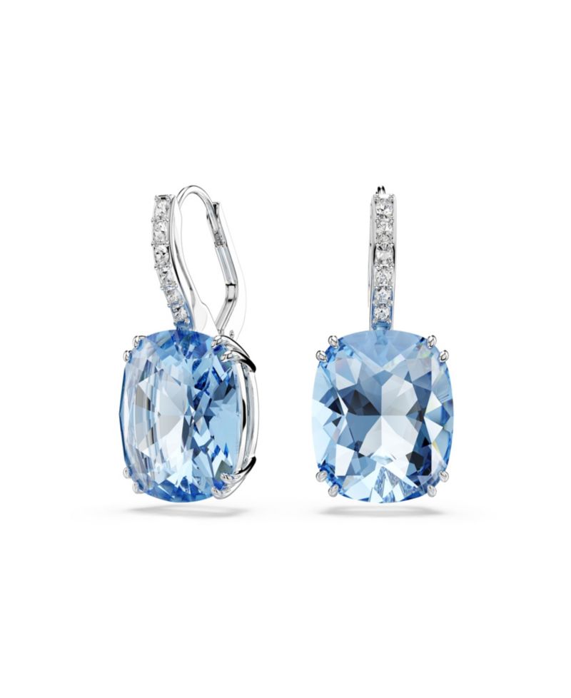 Gold-Tone Plated Colored-Stone Crystal Earrings