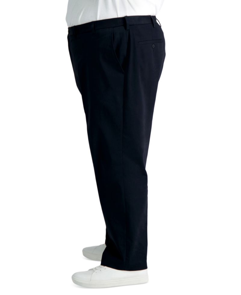Men's Big & Tall Iron Free Premium Khaki Classic-Fit Flat Front Pant