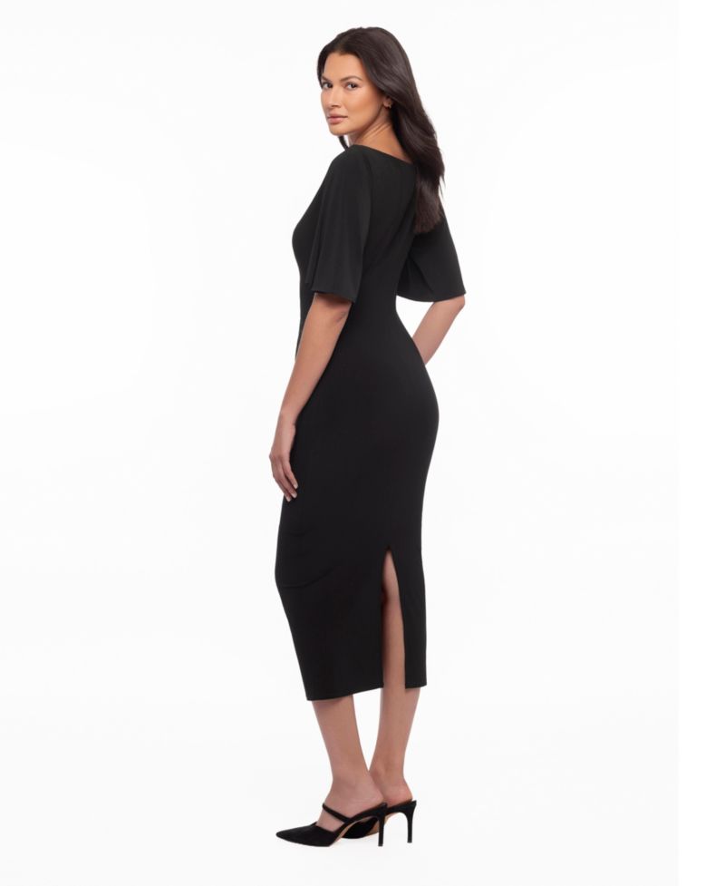 Women's Iris Short-Sleeve Bateau Neckline Shaping Dress