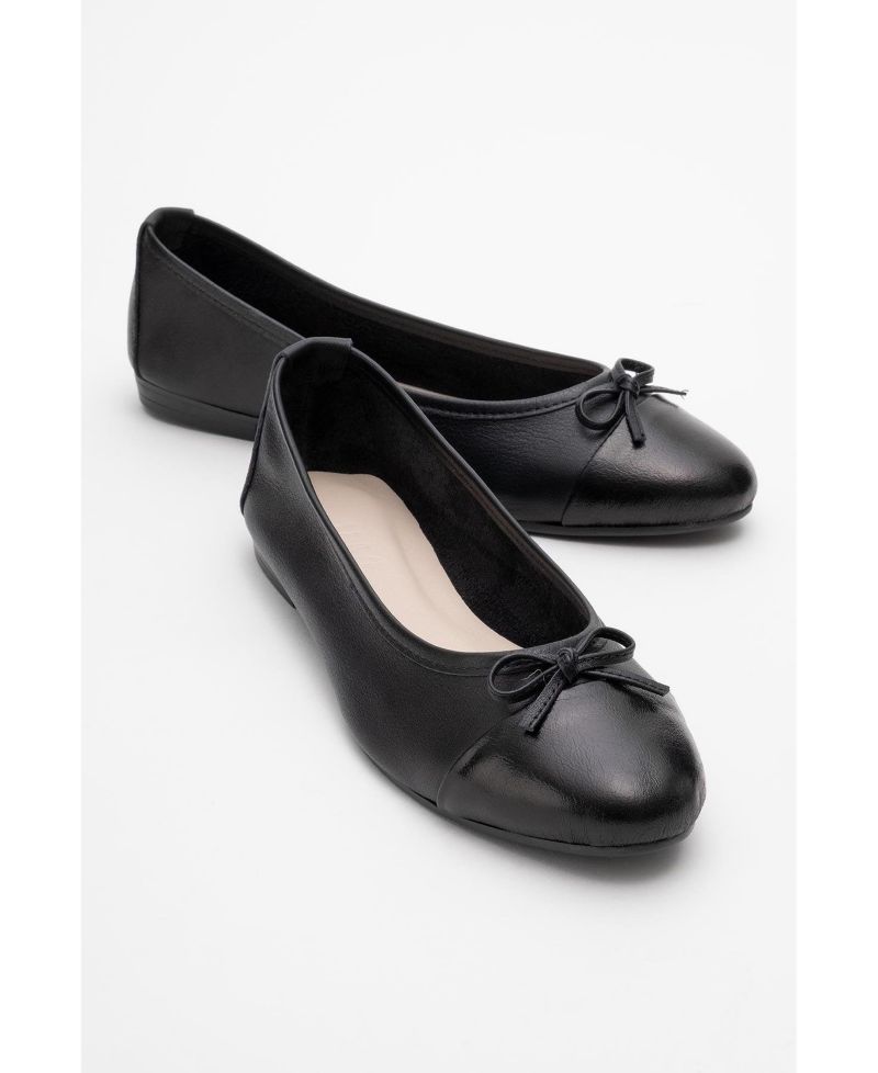 женские кожаные балетки Rayne Cap Toe