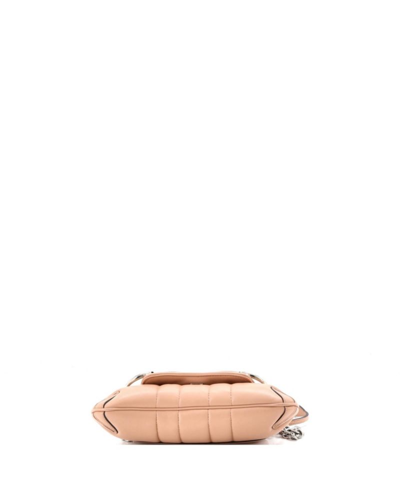 Small Horsebit Chain Shoulder Bag Vertical Quilted Leather