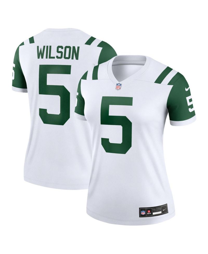 Women's Garrett Wilson Classic Alternate White New York Jets Alternate Legend Player Performance Top